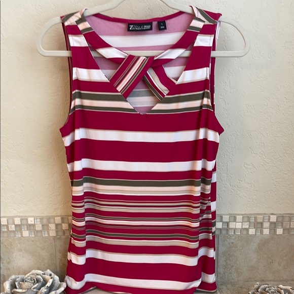 7th Avenue Women's Striped Sleeveless Top - Picture 1 of 4